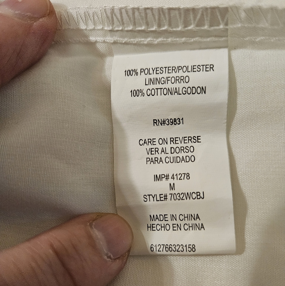 My Michelle White Embroidered Eyelet Lace Hem Boho Summer Shorts W's Sz M NWOT - Picture 7 of 8
